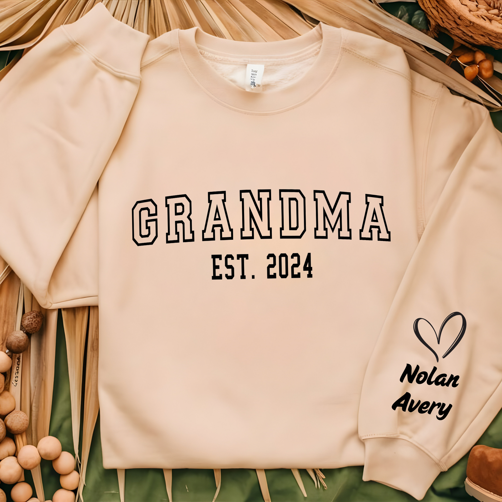 Custom Grandma Sweatshirt, Grandma est 2024 shirt, Personalized Grandma Apparel, New Grandma gift, Unique Grandma shirt, Custom grandma hoodie, personalized grandma sweater, Grandma Love Shirt, Grandma Lift Clothing, Grandmother Established 2024