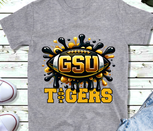 GSU Tiger 1901 Heather Grey  Bella Canvas T-Shirt Women with  grey grambling Tigers University Tshirt GSU Grambling State University Tiger 1901 White Bella Canvas shirt 