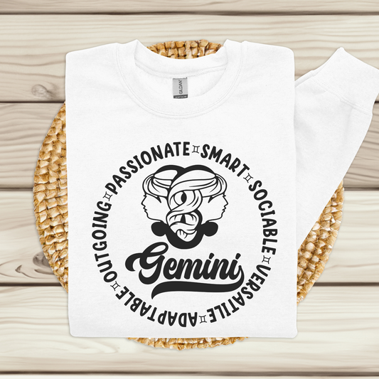 Gemini Sweatshirt - Cozy and Stylish Zodiac Sweater perfect for birthday gift which makes this sweater thoughtful and personalized present
