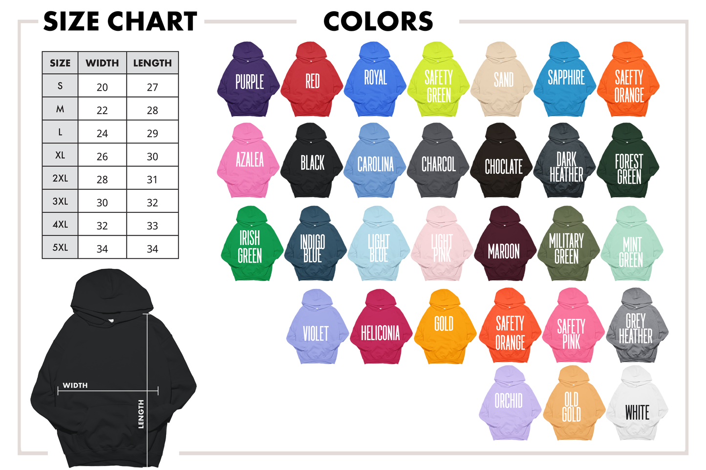 Taylor-Made Custom Hoodie - Personalized Design Hoodie - Front Design Only