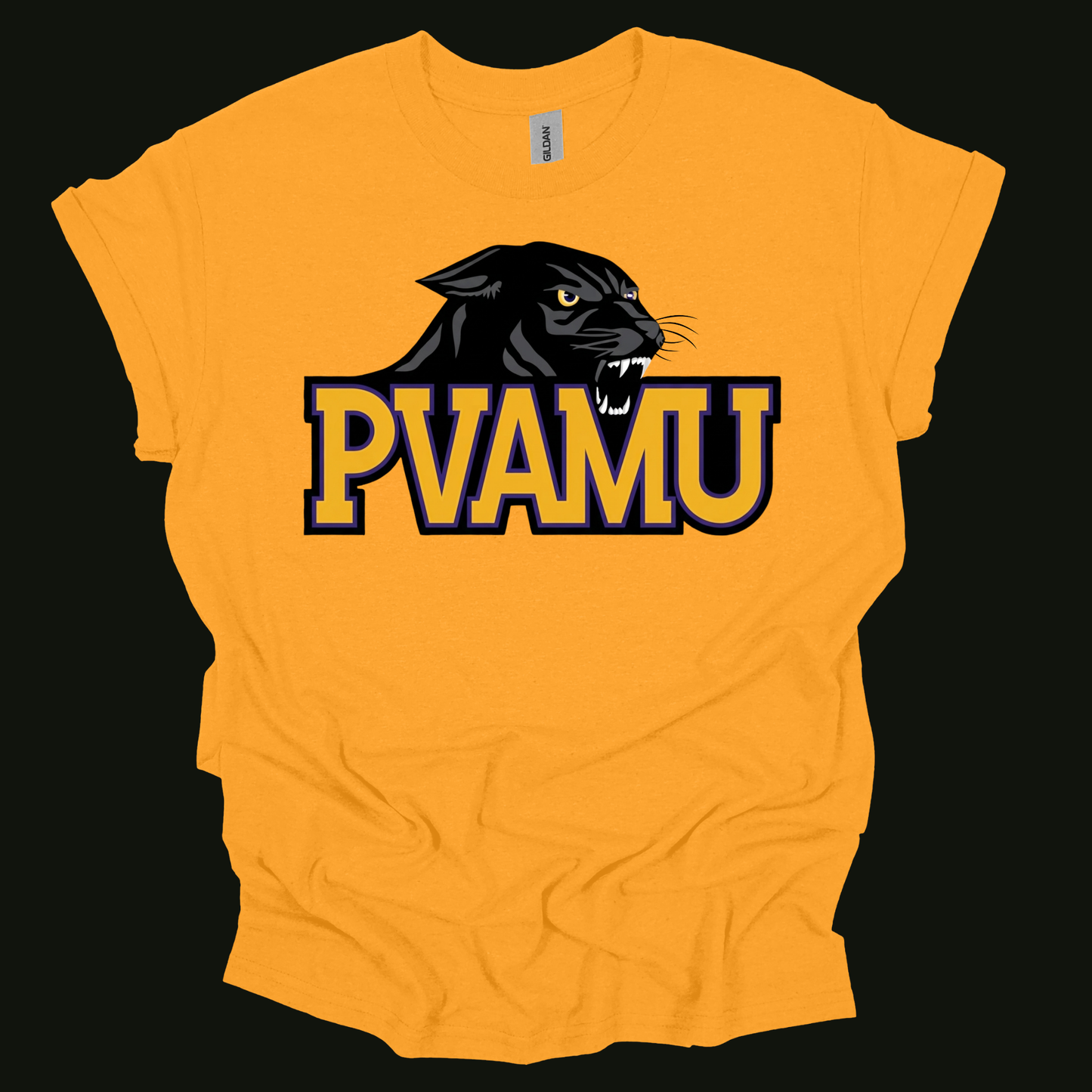 Prairie View Panthers T-shirt - PVAMU Panthers Mascot Purple & Gold HBCU Spirit Tee V2