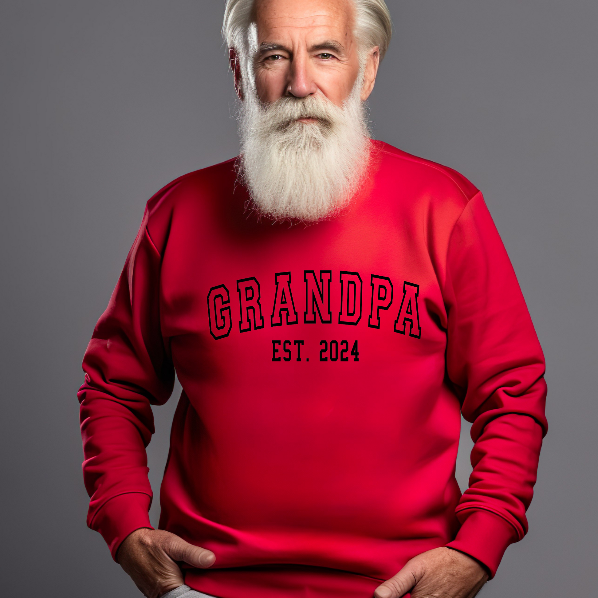 Custom Grandpa Sweatshirt, Grandpa Est. 2024 Shirt, Personalized Grandpa Apparel, New Grandpa gift, Unique Grandpa Shirt, Special Grandpa Gift, New Grandpa Fashion, Grandpa Gift Ideas, Grandfather established 2024