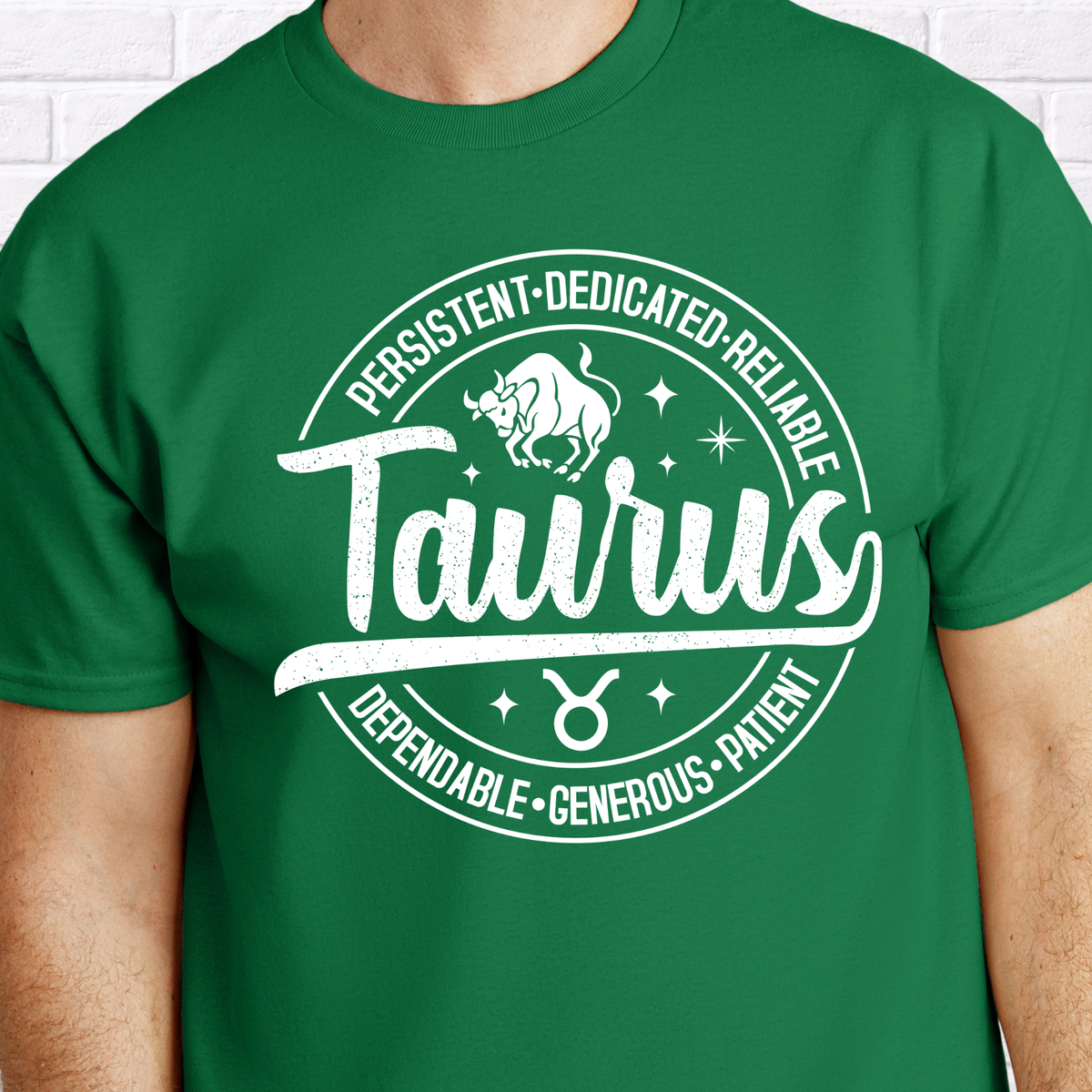 Taurus Zodiac T-Shirt : Celestial Charm Taurus Distressed Apparel