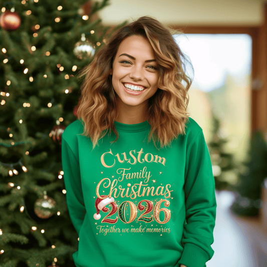 Custom Family Christmas 2026 Shirt - Personalized Christmas Holiday T-shirt & Sweatshirts
