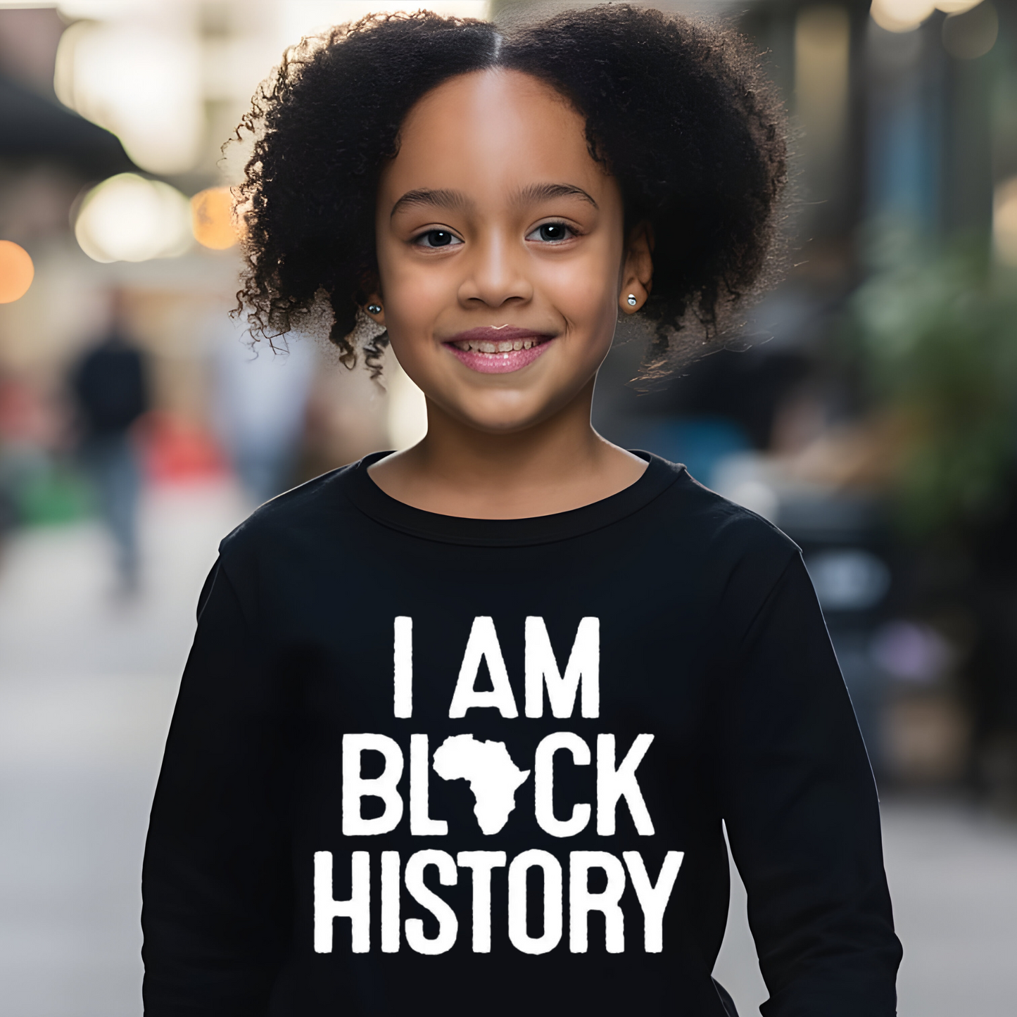 Black History Month I am black history youth sweatshirt celebrating black heritage sweater
