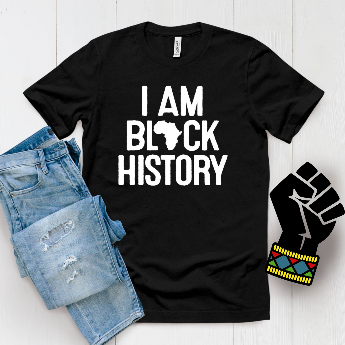 Black History Shirt - "I Am Black History" Bold Statement Sweater - Celebrate Black History