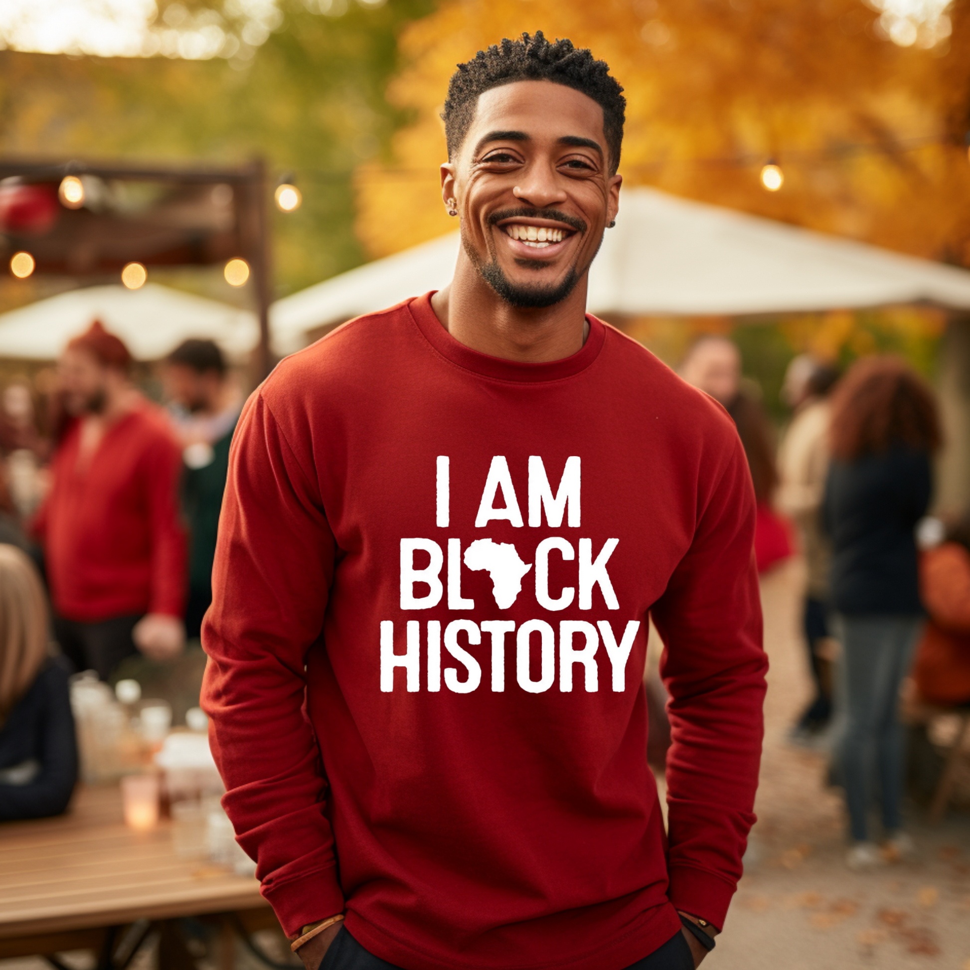 I am Black history unisex crewneck maroon sweater