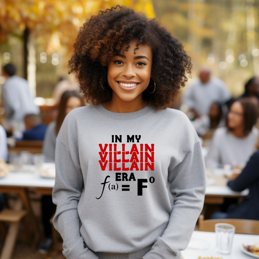 In My Villain Era Fuck Around and Find Out Black Culture Graphic Crewneck Heather Grey TShirt