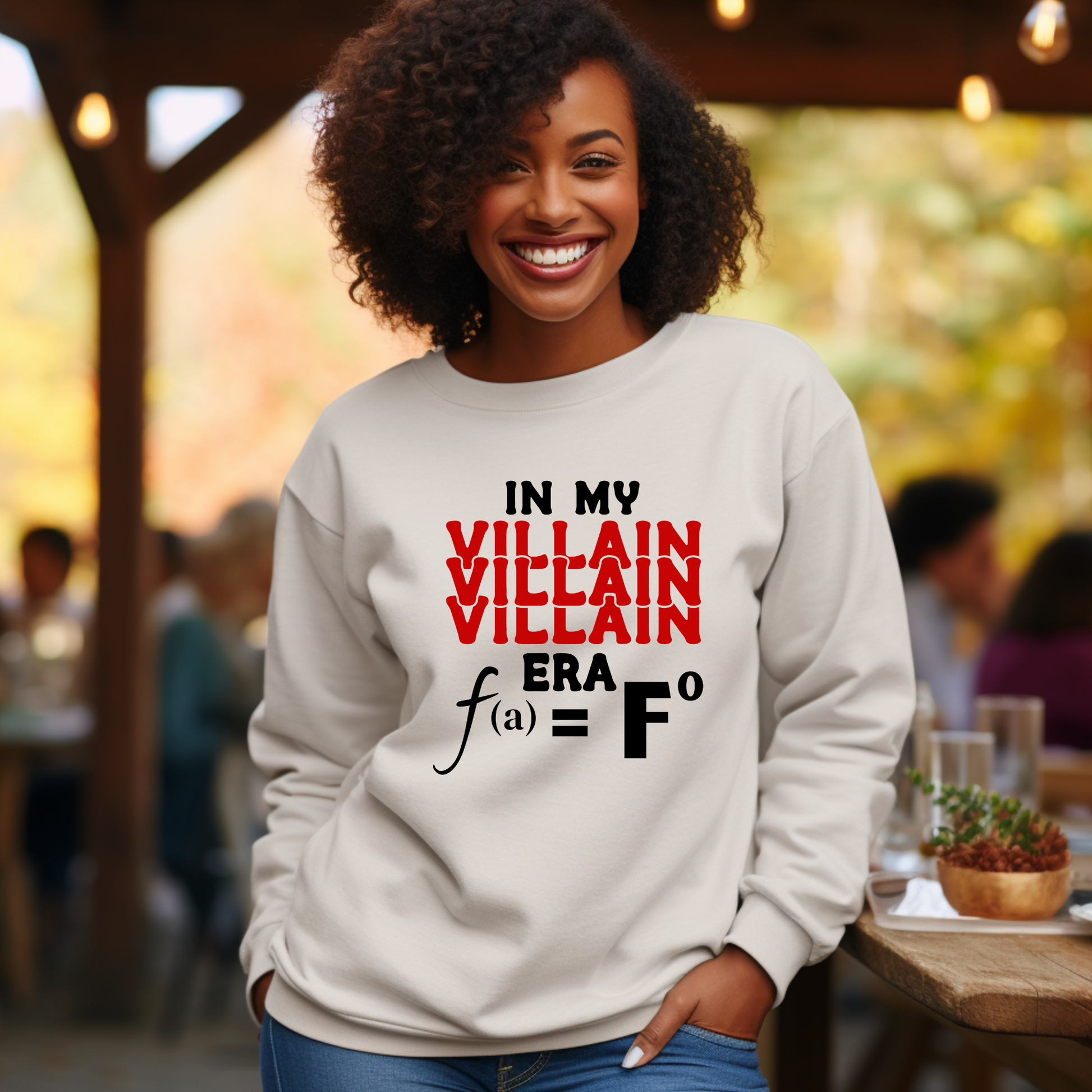 In My Villain Era Fuck Around and Find Out Black Culture Graphic Crewneck Sand  TShirt