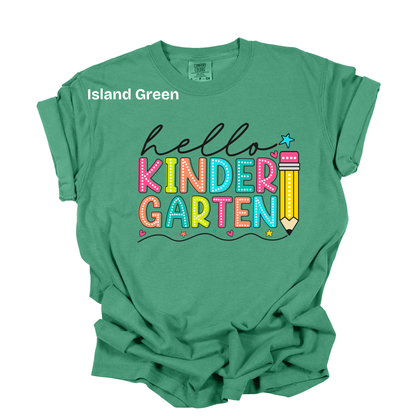 Teacher Spirit Apparel - Hello (Grade Level) - T-Shirt & Sweater (Comfort Colors)