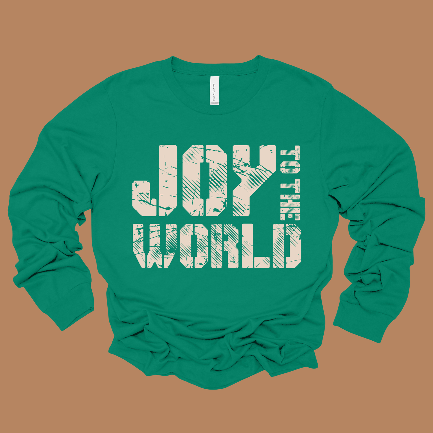"Joy to the World" Grunge Christmas Shirt - Cozy Holiday Christmas Sweatshirt