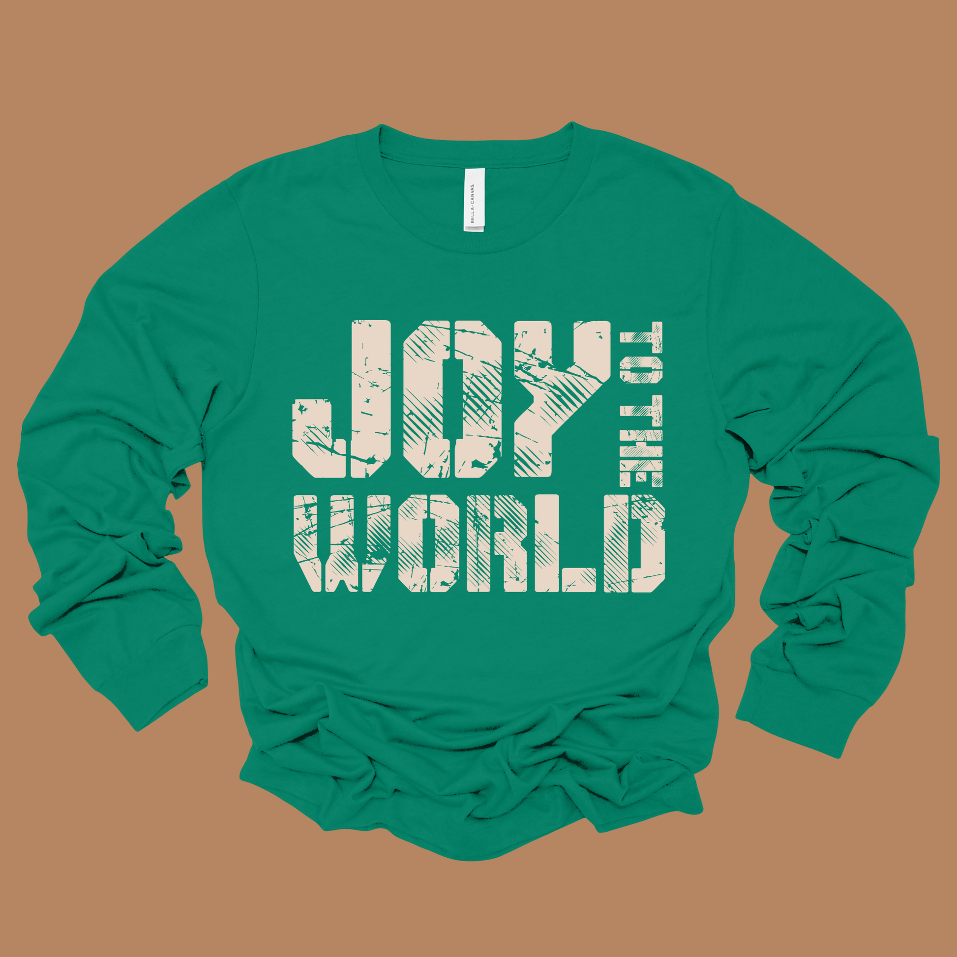 "Joy to the World" Grunge Christmas Shirt - Cozy Holiday Christmas Sweatshirt