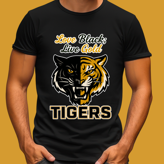 Grambling Tigers Football T-Shirt - Fierce Split Face Tigers Graphic Tee