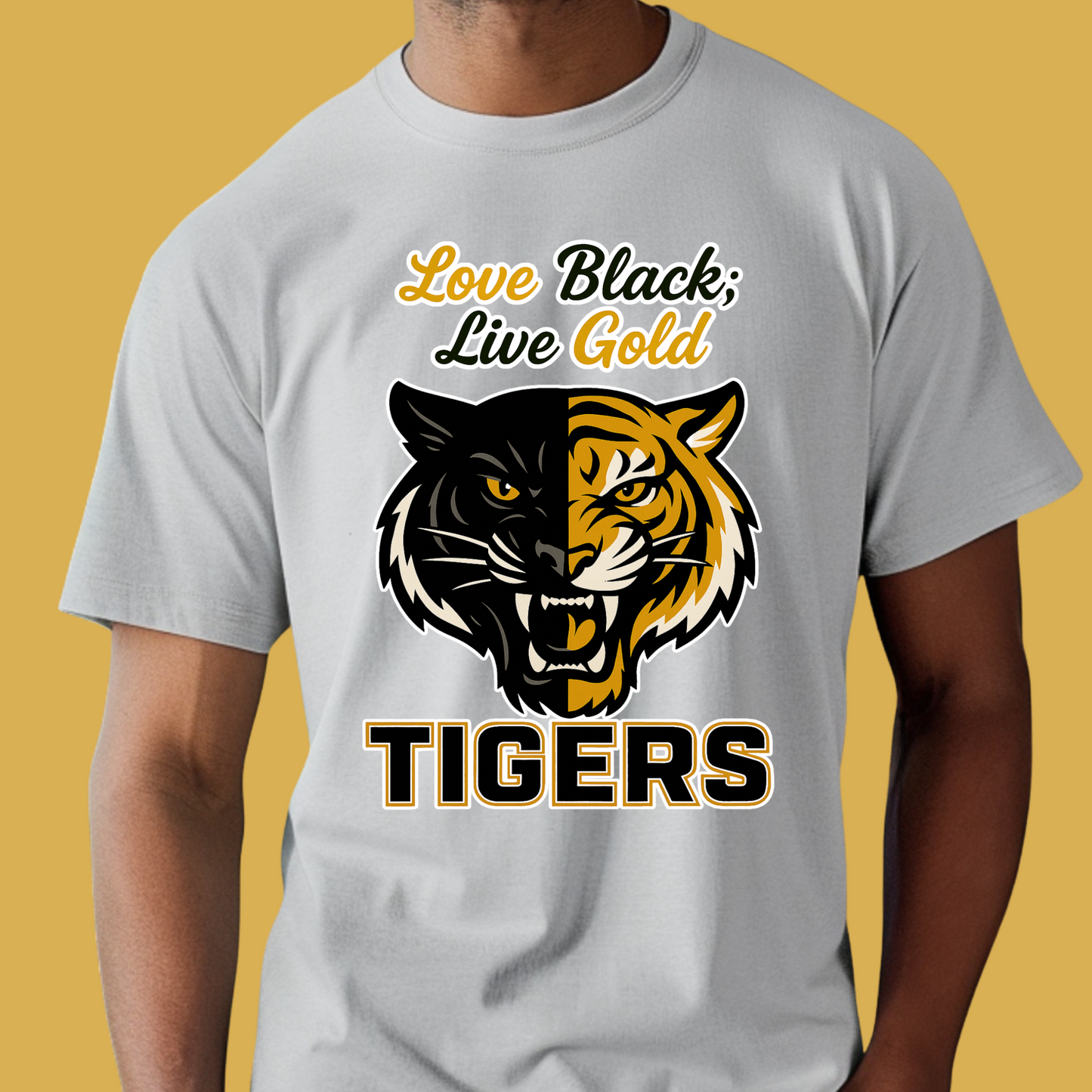 Grambling Tigers Football T-Shirt - Fierce Split Face Tigers Graphic Tee