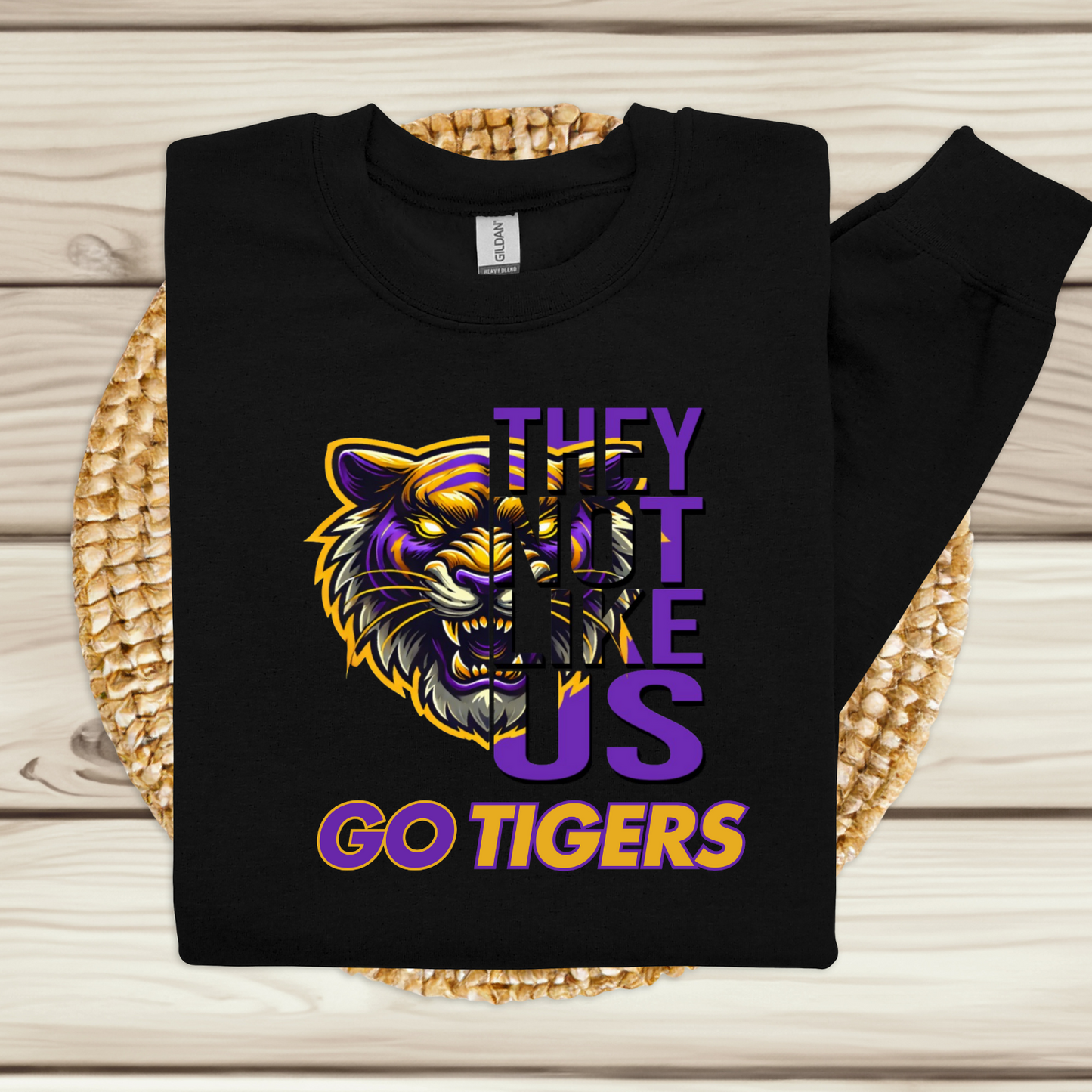 Geaux Tigers Go Tigers - They Not Like Us Go Tigers White Sweater Geaux LSU  Louisiana State University Tigers sweater