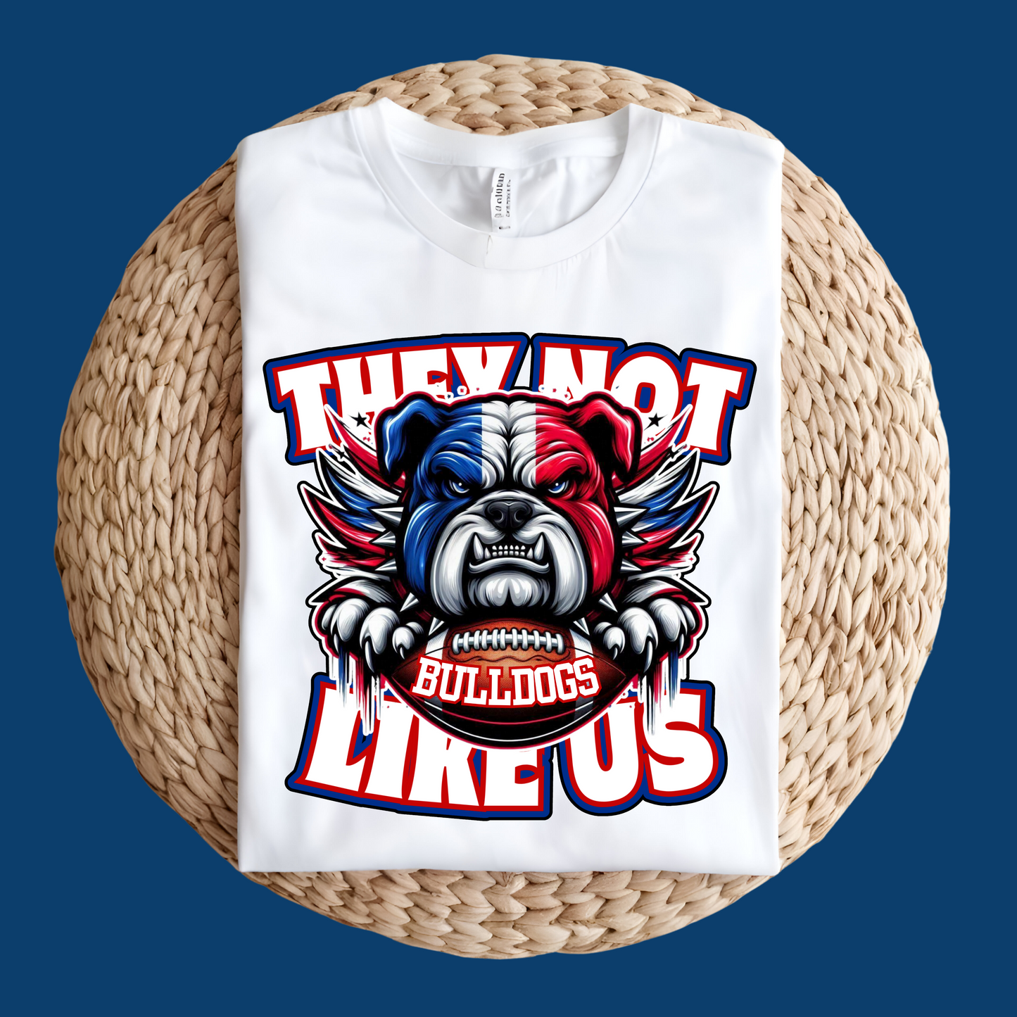Louisiana Bulldogs Football T-Shirt - La Tech Bulldogs  "They Not Like Us" Game Day Tee