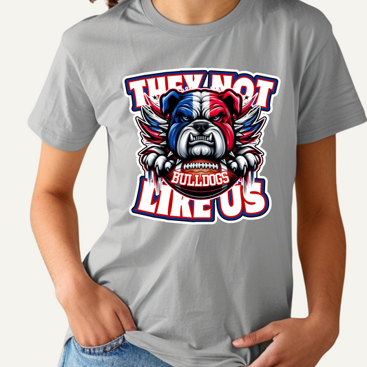 Louisiana Bulldogs Football T-Shirt - La Tech Bulldogs  "They Not Like Us" Game Day Tee