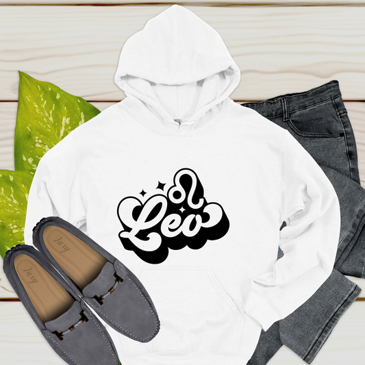 Leo Zodiac Hoodie - Retro Leo Horoscope Hoodie for Men & Women perfect for a personalized birthday gift 