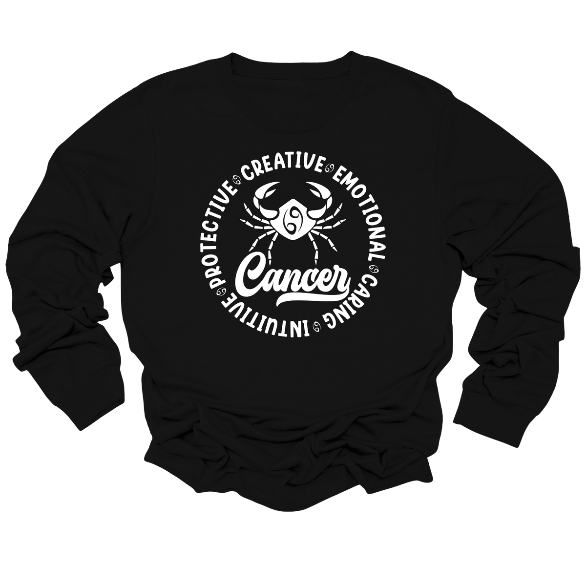 Cancer Zodiac Shirt - Astrology Apparel, Crewneck, Long Sleeve, and Hoodie