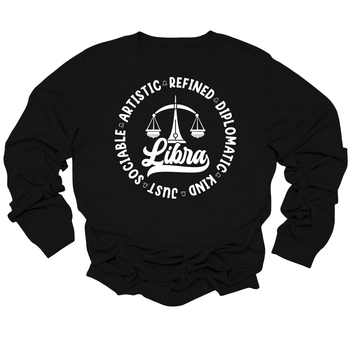 Libra Zodiac Shirt - Astrology Apparel, Crewneck, Long Sleeve, and Hoodie