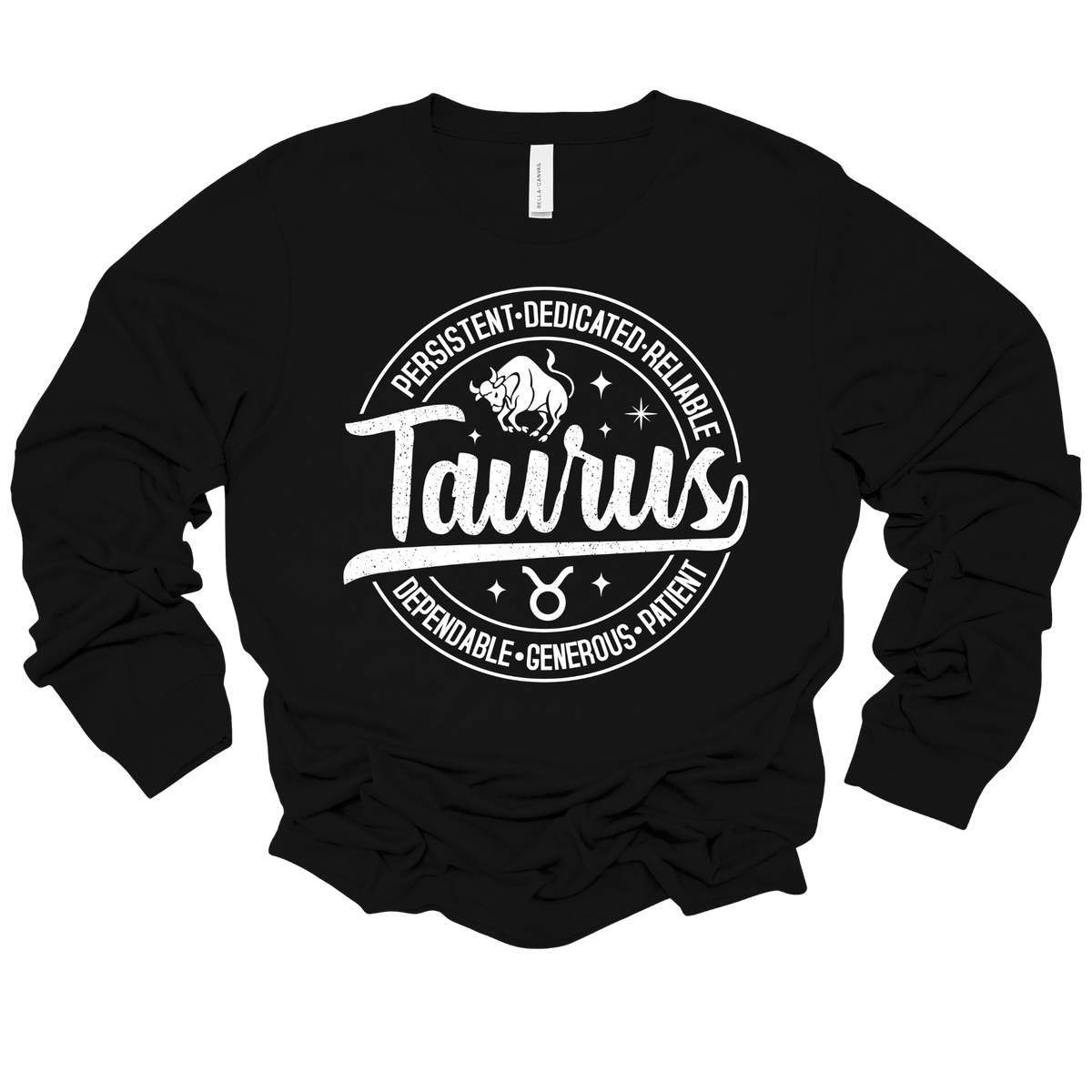 Taurus Zodiac T-Shirt : Celestial Charm Taurus Distressed Apparel