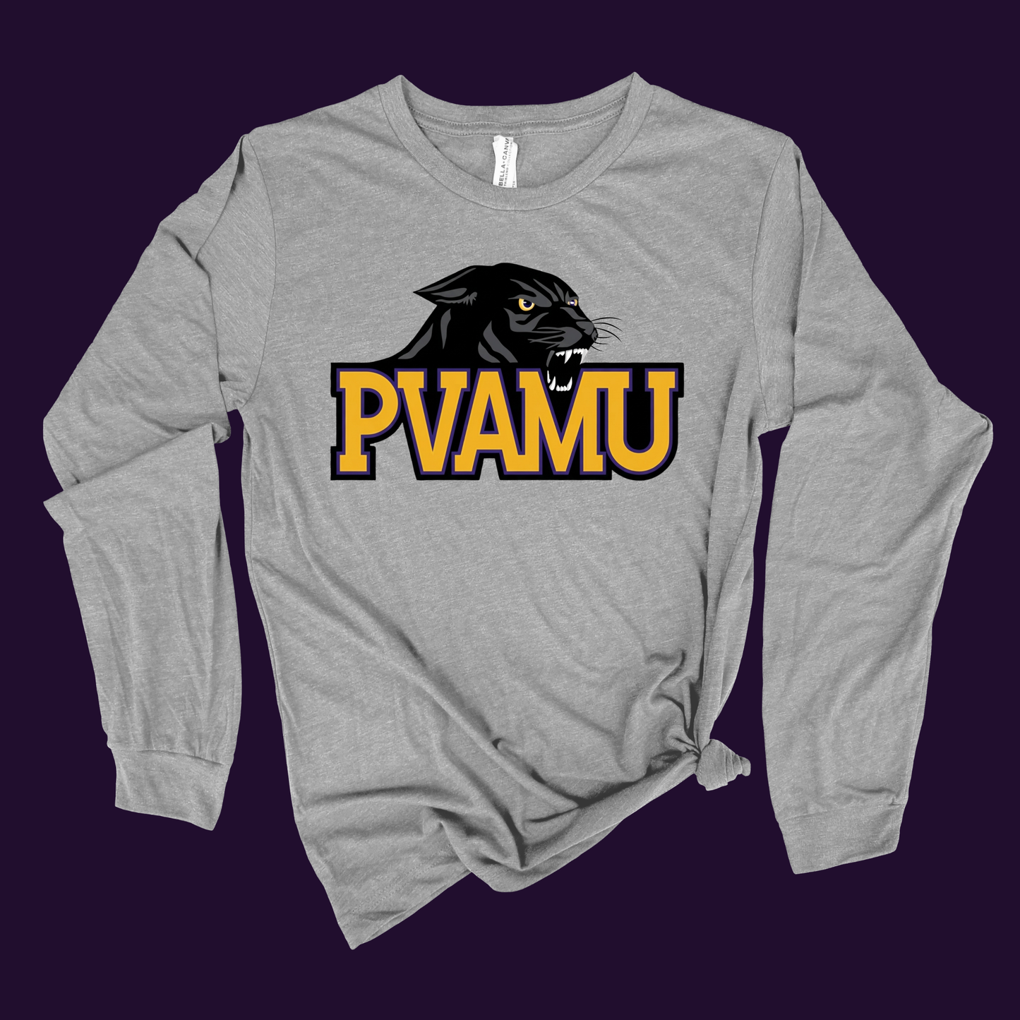 Prairie View Panthers T-shirt - PVAMU Panthers Mascot Purple & Gold HBCU Spirit Tee V2