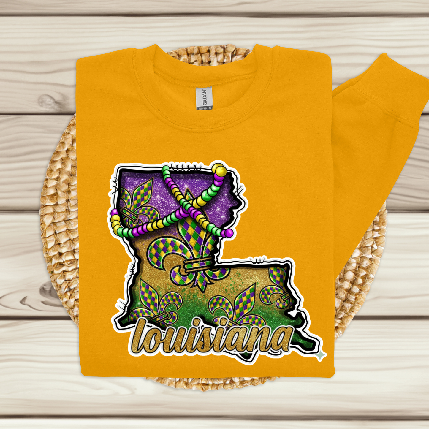 Louisiana State Mardi Gras Shirt - Festive New Orleans Carnival Vibes Tee - Fat Tuesday Tshirt
