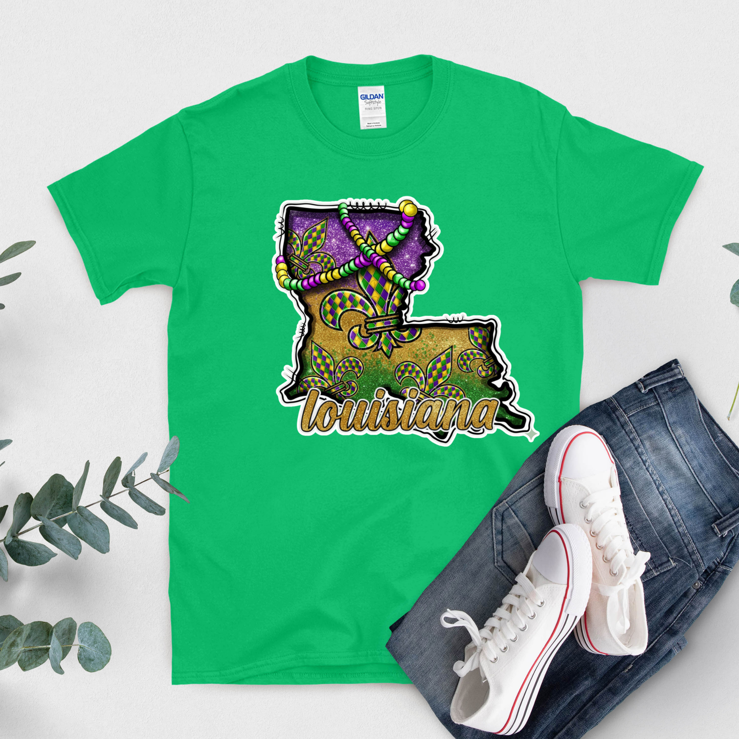 Louisiana State Mardi Gras Shirt - Festive New Orleans Carnival Vibes Tee - Fat Tuesday Tshirt