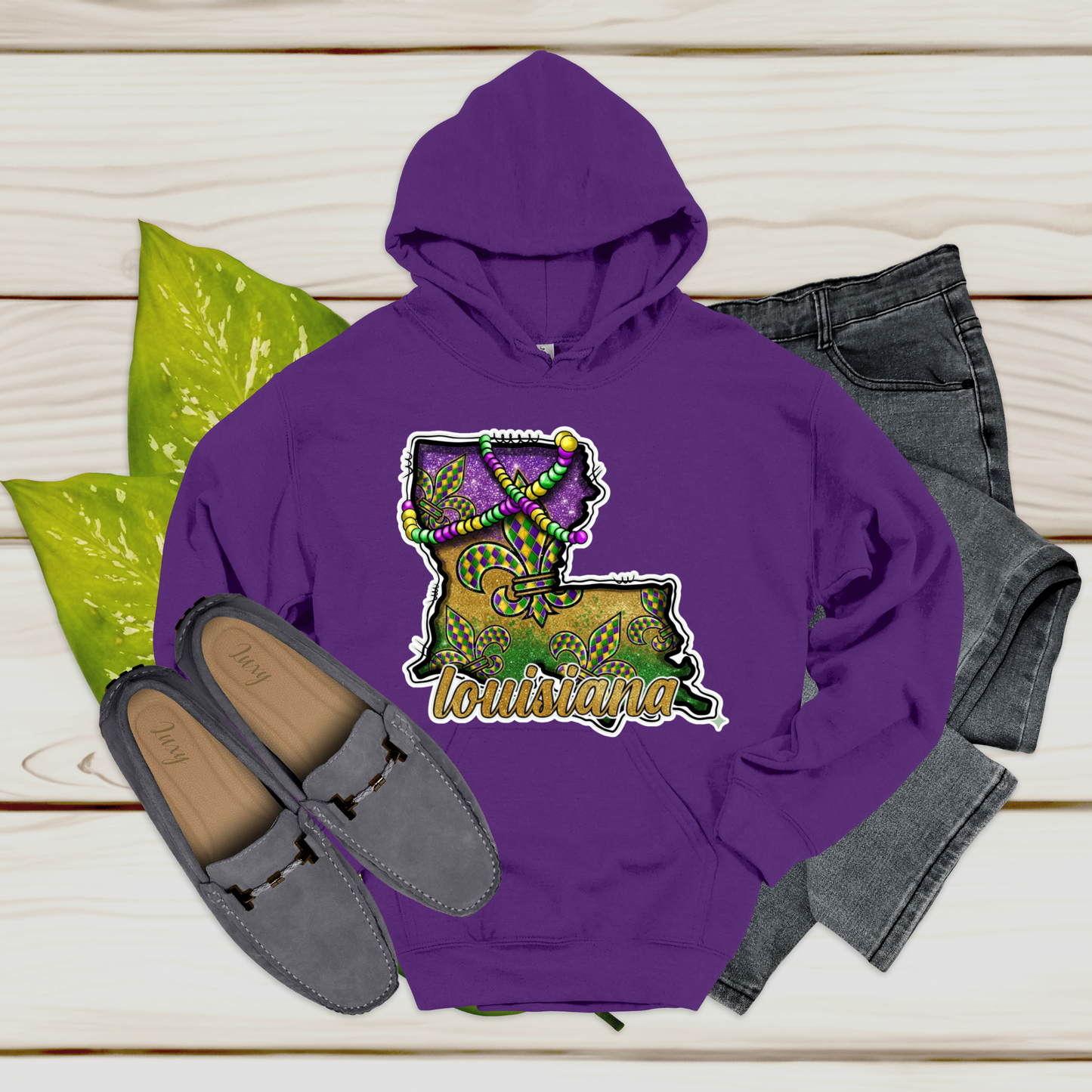 Louisiana State Mardi Gras Shirt - Festive New Orleans Carnival Vibes Tee - Fat Tuesday Tshirt