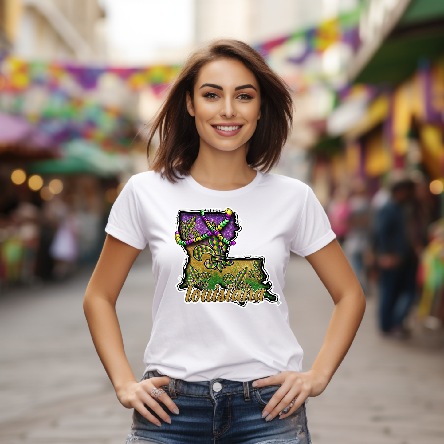 Louisiana State Mardi Gras Shirt - Festive New Orleans Carnival Vibes Tee - Fat Tuesday Tshirt