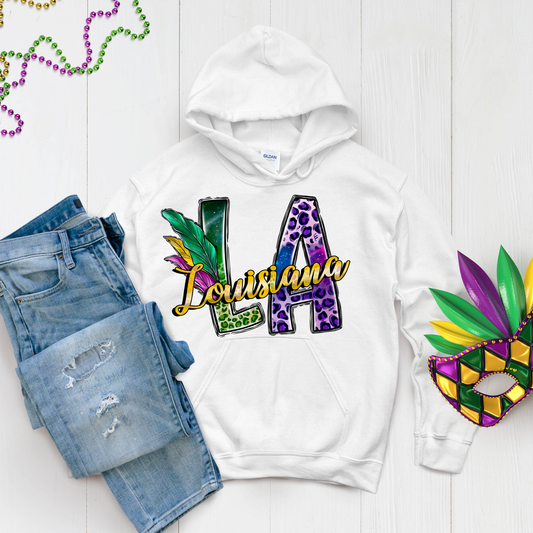 Mardi Gras Shirt -  Louisiana Doodle Mardi Gras Tee, Sweater, or Hoodie