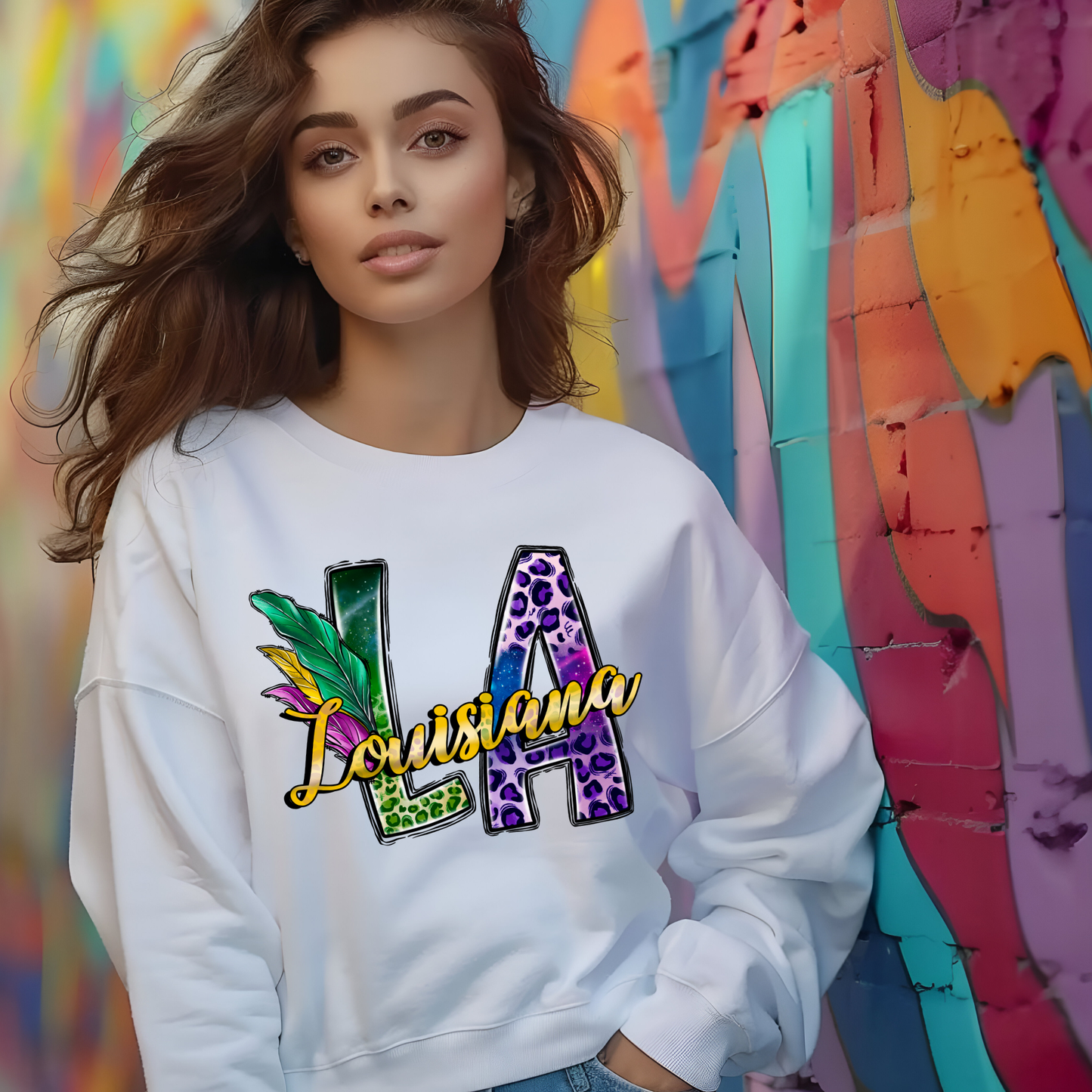 Mardi Gras Shirt -  Louisiana Doodle Mardi Gras Tee, Sweater, or Hoodie