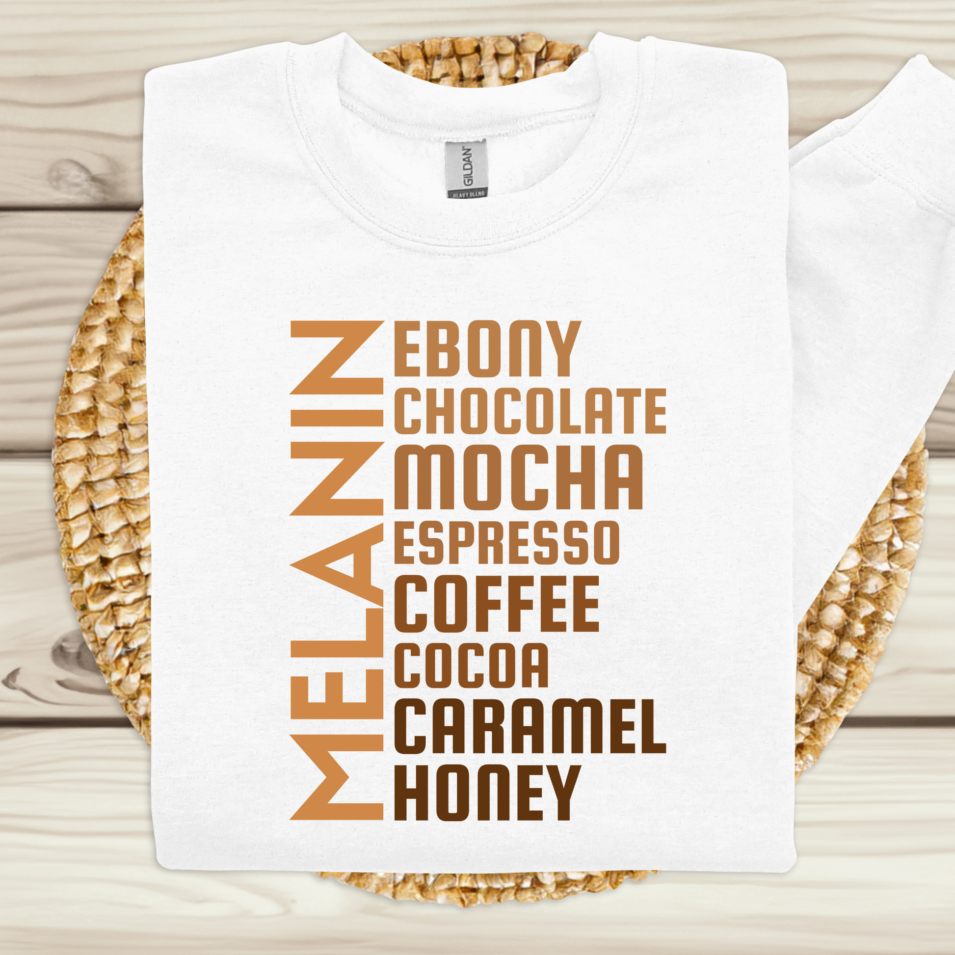 MELANIN Women's Sweatshirt - Embracing Melanin Self-Love to encourage Diversity in Fashion with an Empowerment sweatshirt