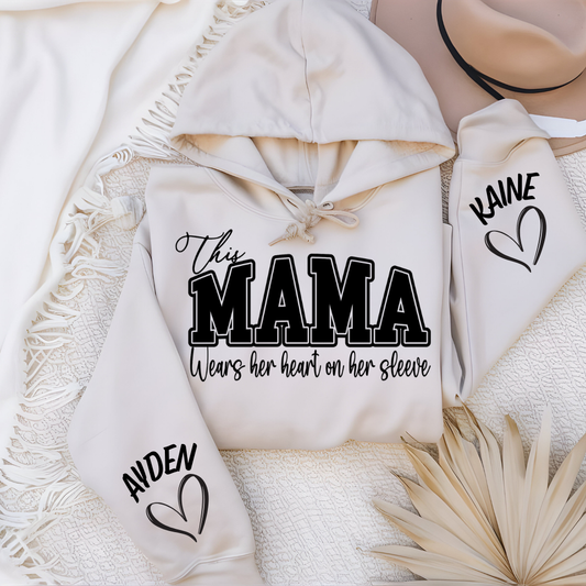 MAMA Custom Hoodie , Mom Life Sweater, Mother's Day Gift, Keepsake for Mom, Heartfelt MoM Shirt, Loving Mom Shirt, Mom and Kids Clothing, Personalized Family Sweatshirt, Mama Custom Sweatshirt