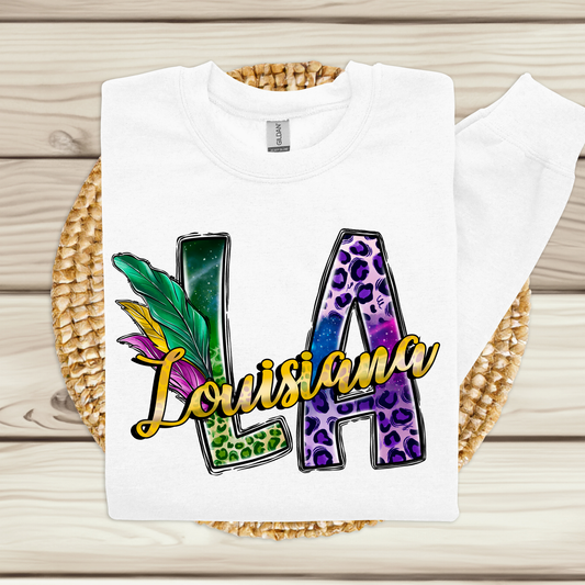 Mardi Gras Sweatshirt - Fun and Festive Louisiana LA Mardi Gras Sweater