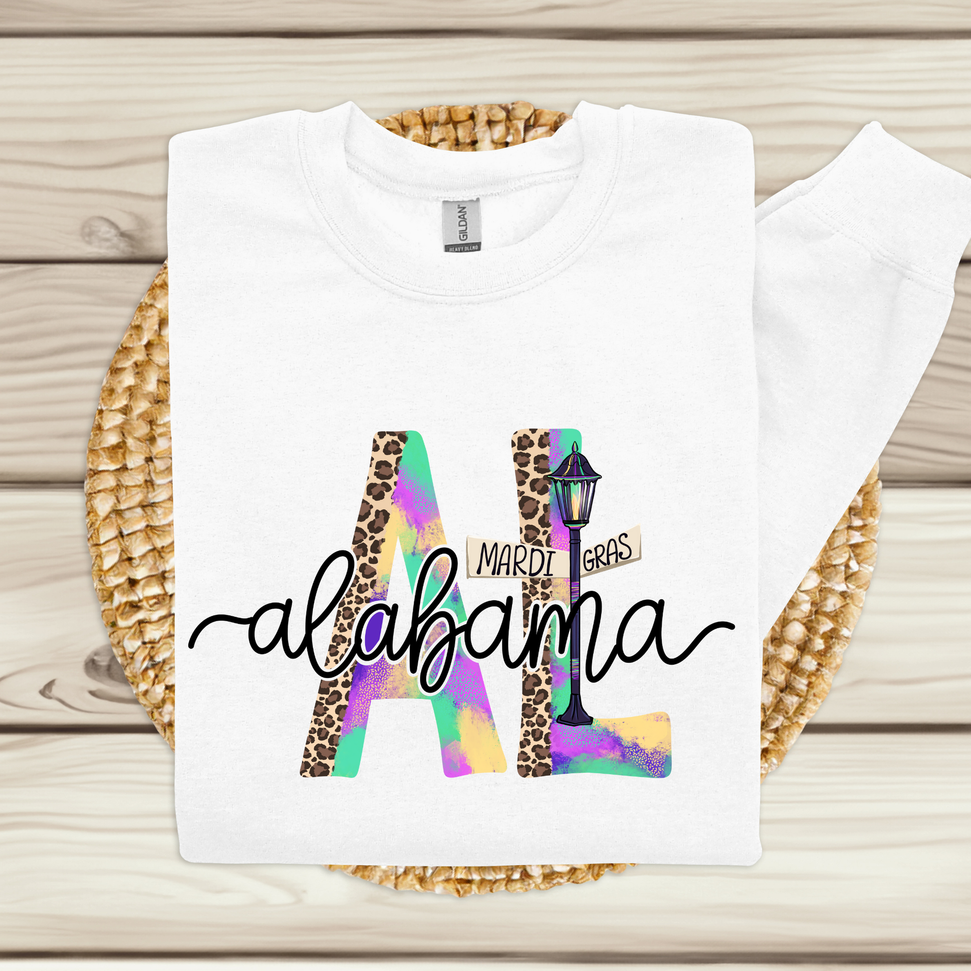 Mardi Gras Sweatshirt - Mardi Gras Alabama Festive Sweater
