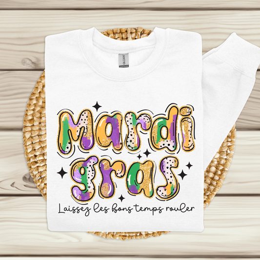 Mardi Gras Sweatshirt - Mardi Gras Let the Good Times Roll Sweater Mardi Gras Laissez Les Bons Temps Rouler 