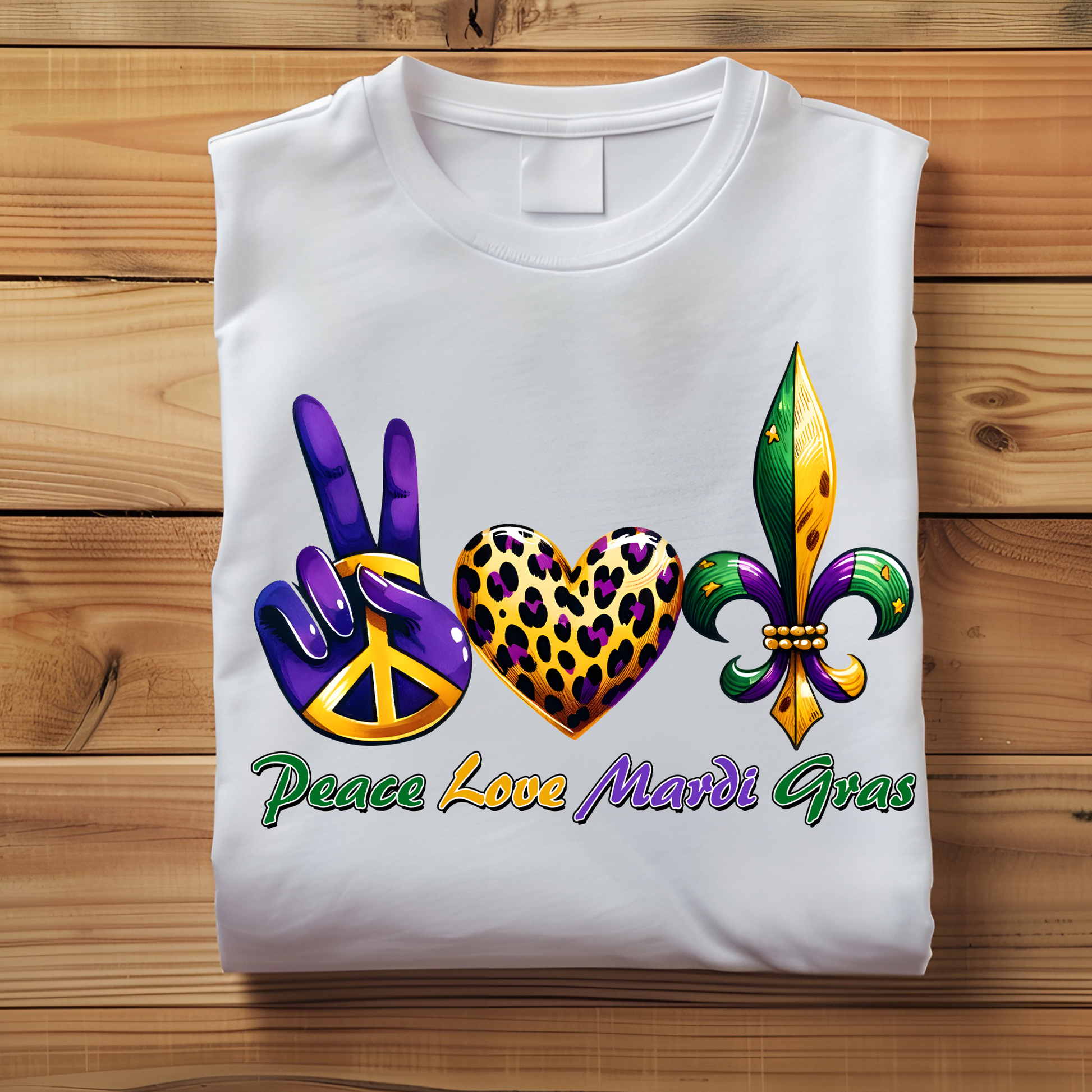 Mardi Gras Shirt - Peach Love Mardi Gras T-Shirt