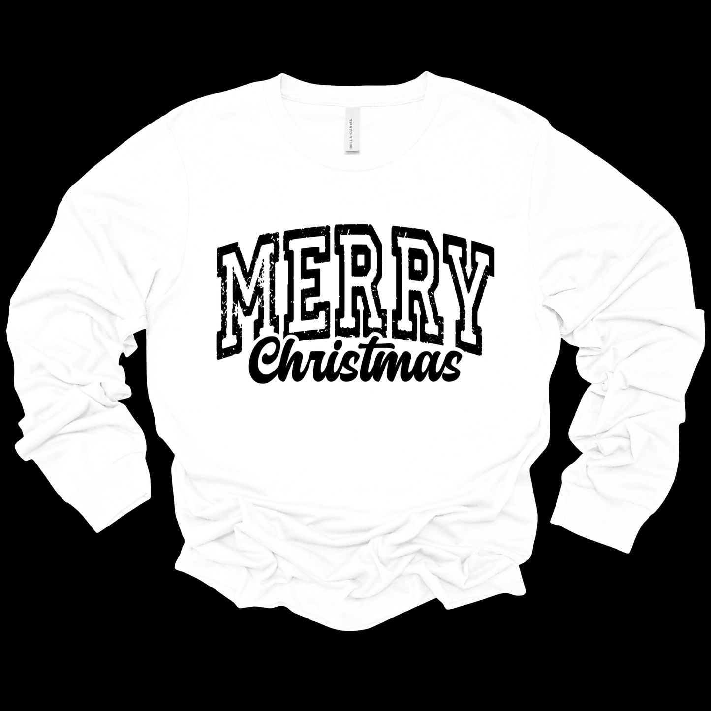 Grunge "Merry Christmas" Shirt - Novelty Christmas Sweatshirt