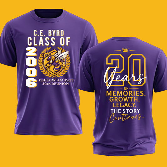 C.E. Byrd High School Class of 2006 - 20 Year Reunion Shirt Emblem - Version 4