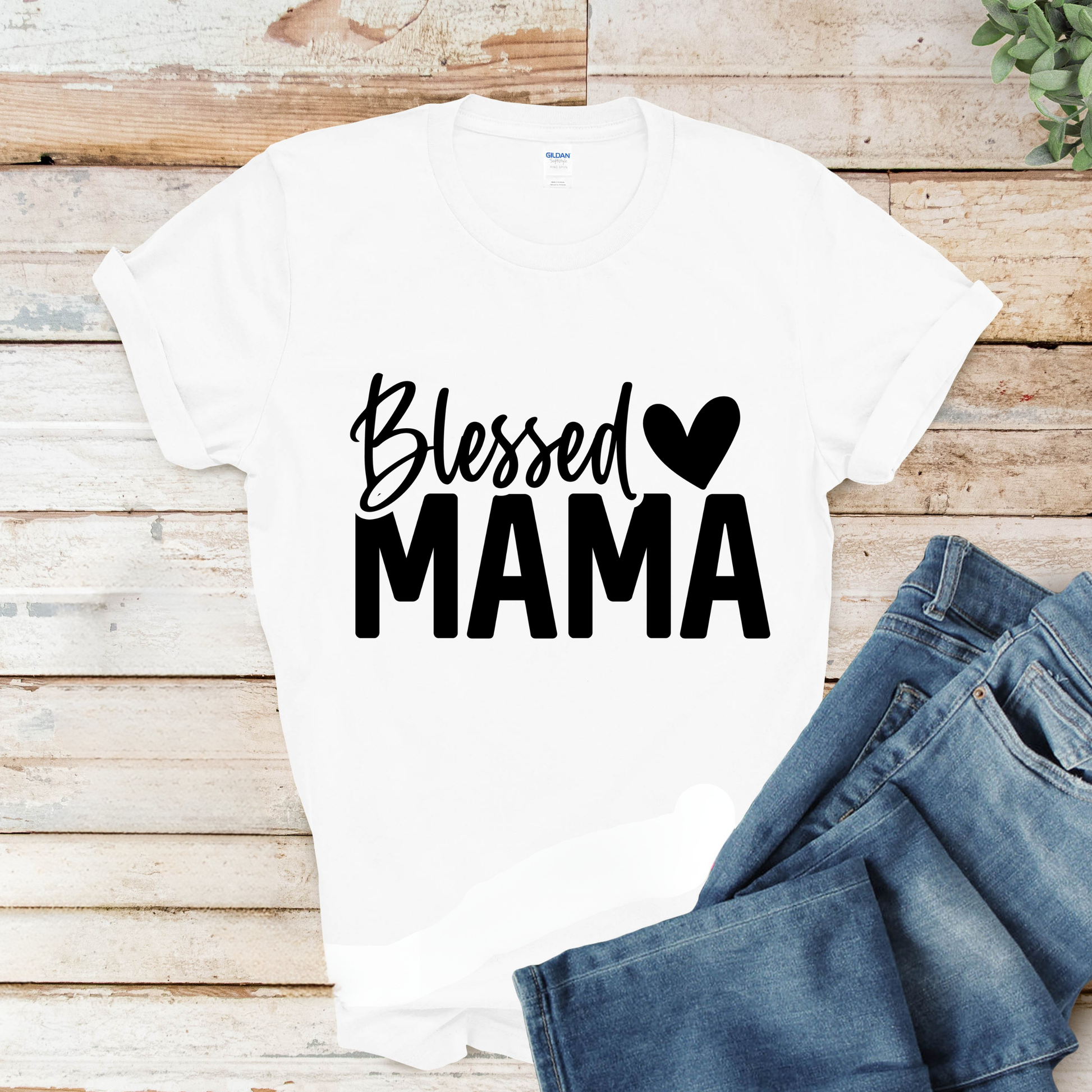 Mom Shirt - Blessed Mama Graphic Tee - Cute Mama Comfy T-Shirt