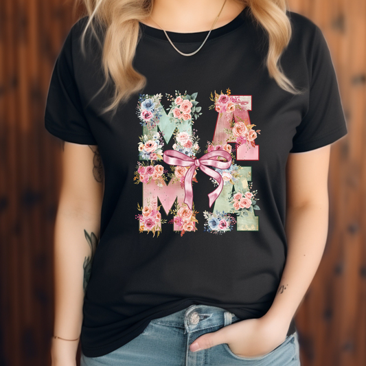 Mom Shirt - MAMA - Elegance in Bloom Stylish Mother's Day Tee