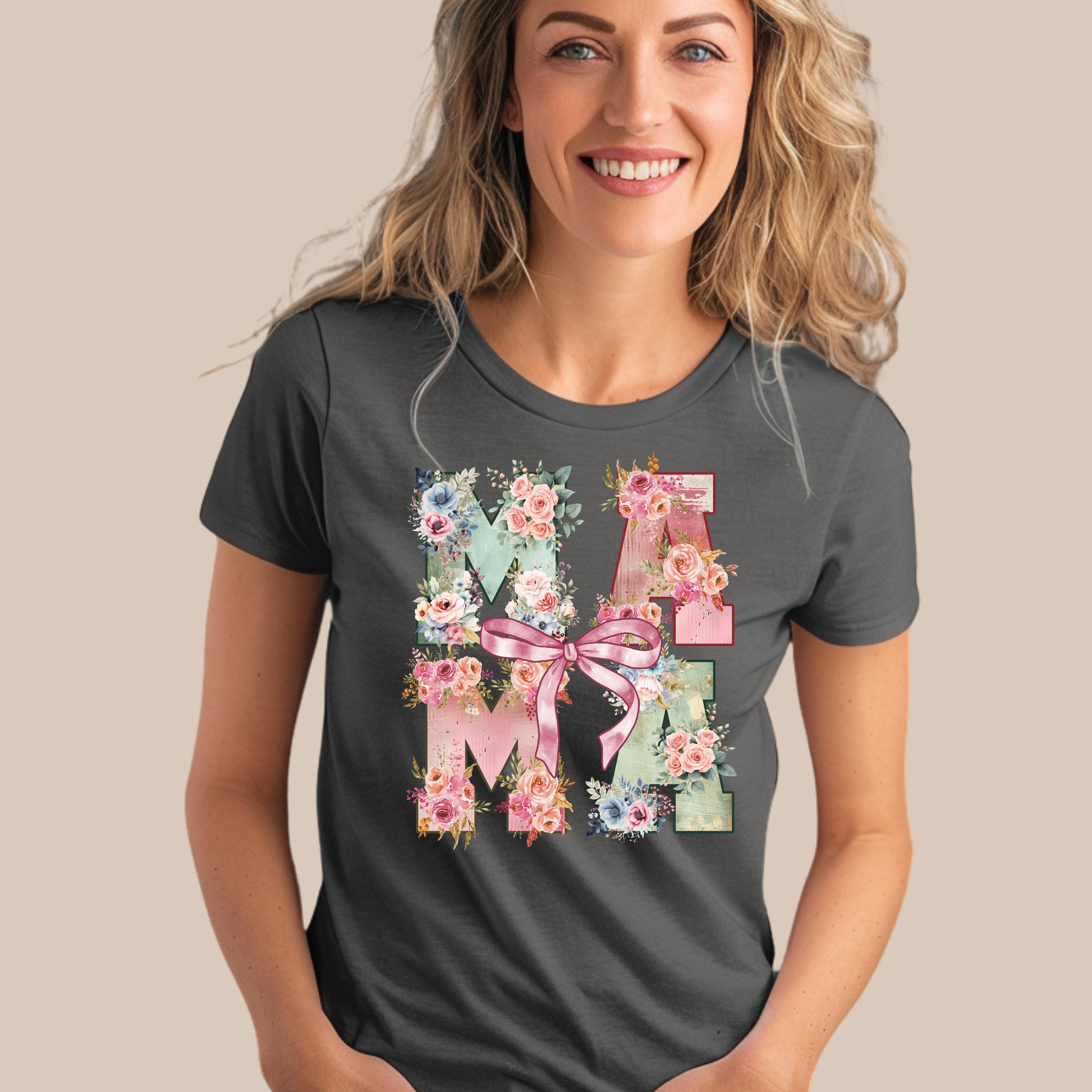 Mom Shirt - MAMA - Elegance in Bloom Stylish Mother's Day Tee