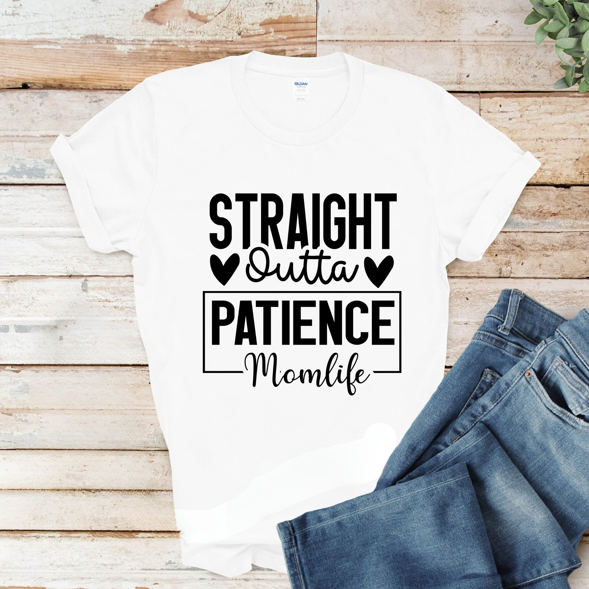 Mom Shirt - Straight Outta Patience - Funny Mom Life Tee for Mother's Day