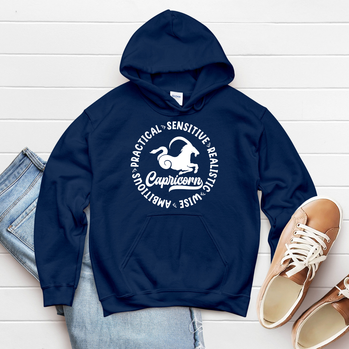 Capricorn Zodiac Shirt - Astrology Apparel, Crewneck, Long Sleeve, and Hoodie