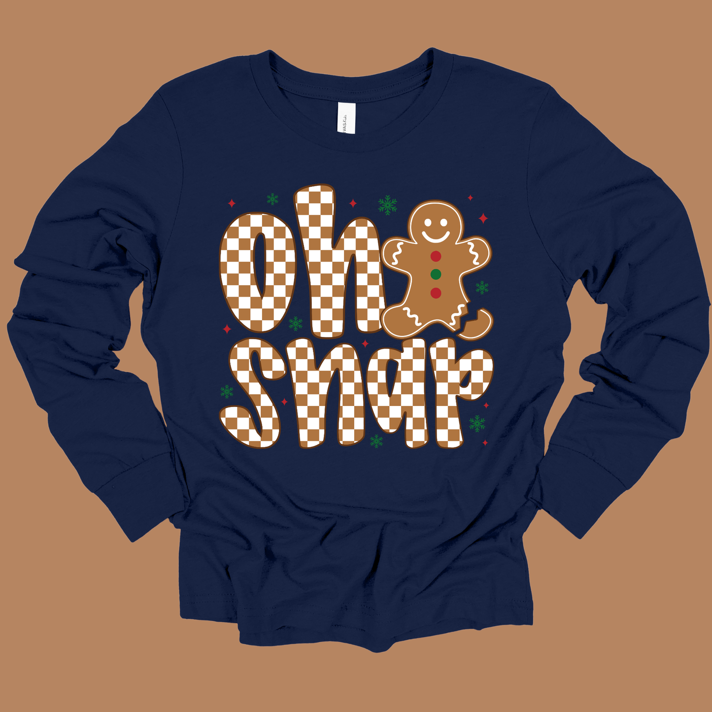 "Oh Snap" Gingerbread Shirt - Funny Novelty Christmas Cozy Crewneck Sweater
