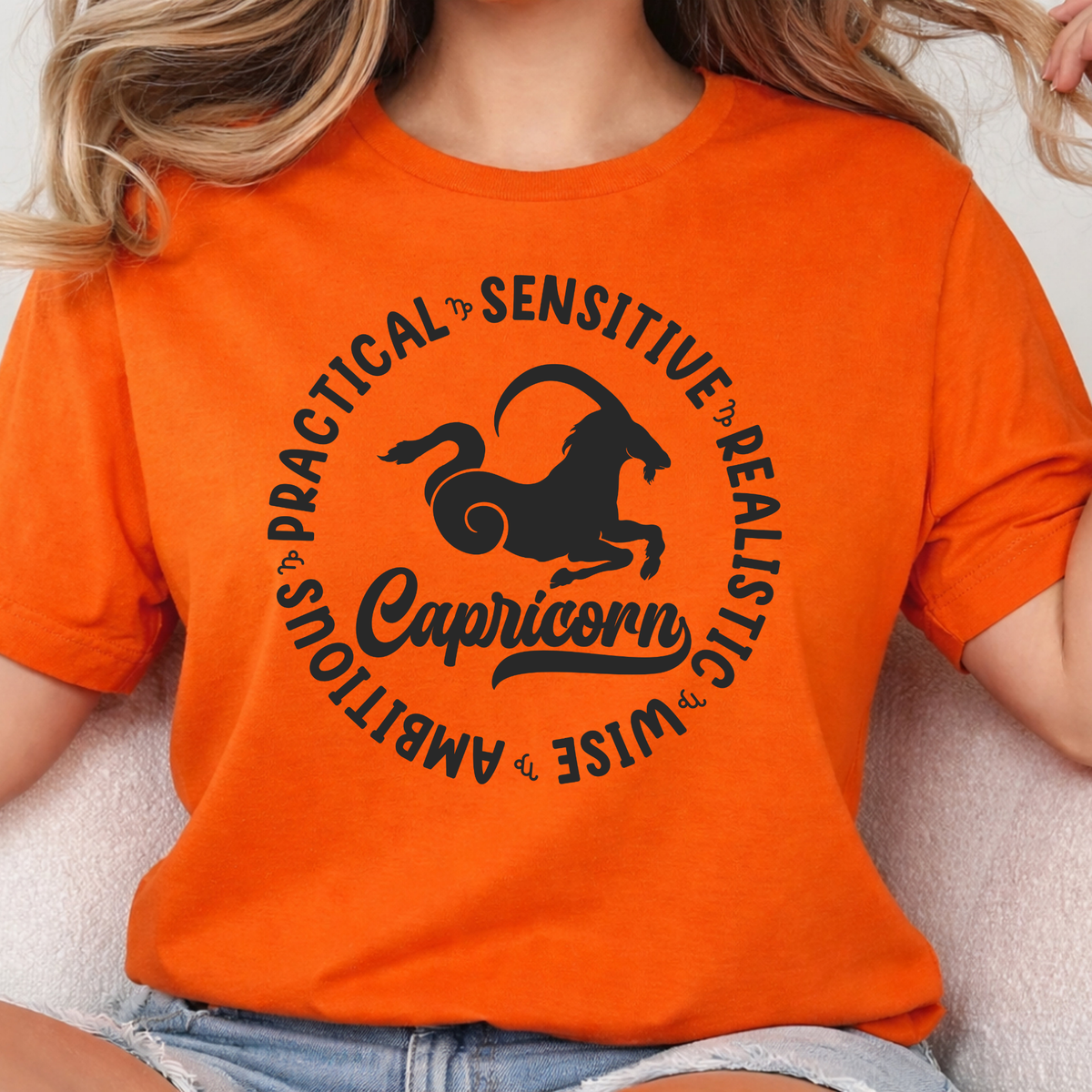 Capricorn Zodiac Shirt - Astrology Apparel, Crewneck, Long Sleeve, and Hoodie