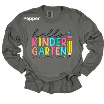 Teacher Spirit Apparel - Hello (Grade Level) - T-Shirt & Sweater (Comfort Colors)