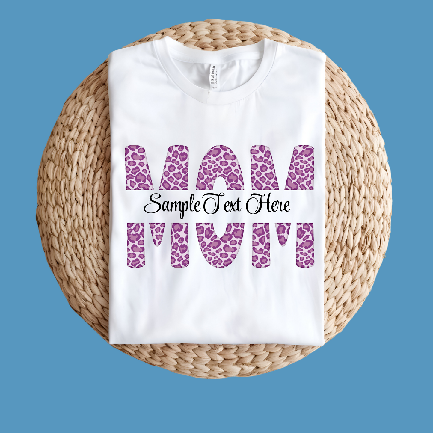 Personalized Mom Shirt - Mom's Heartfelt Keepsake - Custom Kid Name Leopard Print Tee