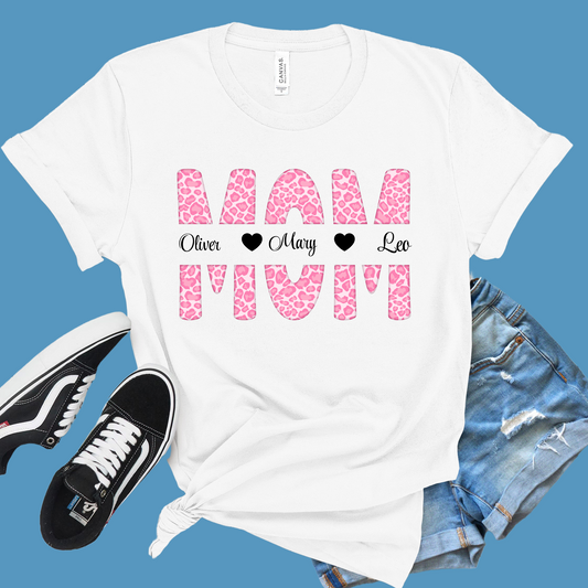 Personalized Mom Shirt - Mom's Heartfelt Keepsake - Custom Name Shirt for Her